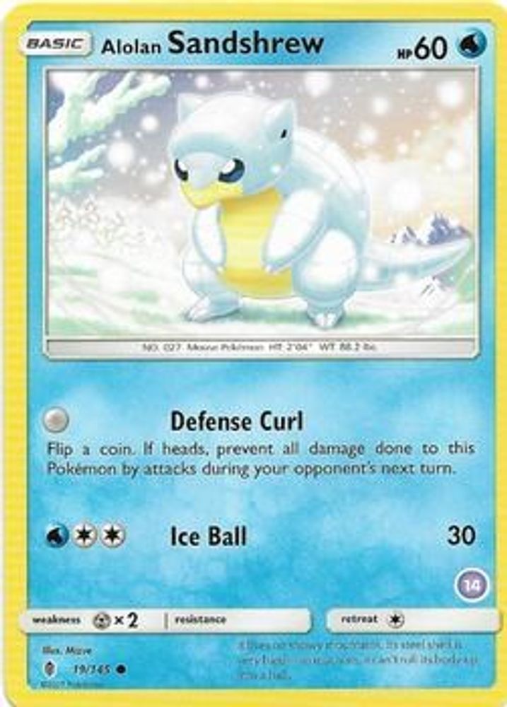 Alolan Sandshrew — SM Trainer Kit: Alolan Sandslash & Alolan Ninetales #19/156