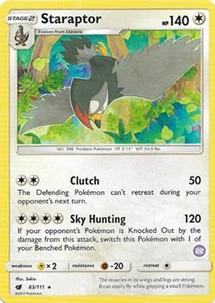 Staraptor — SM Trainer Kit: Alolan Sandslash & Alolan Ninetales #83/156