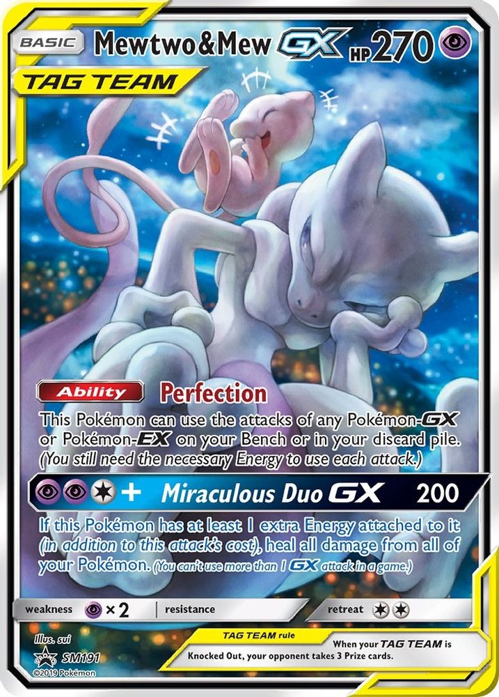 Kortet Mewtwo & Mew GX
