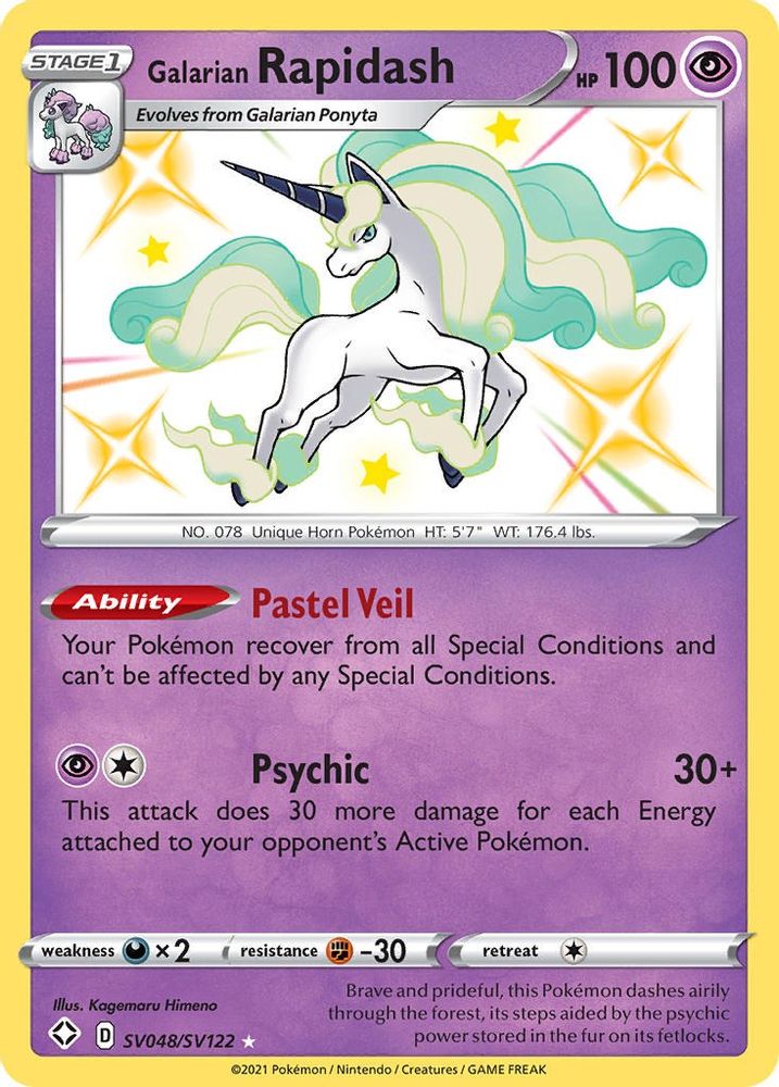 Kortet Galarian Rapidash