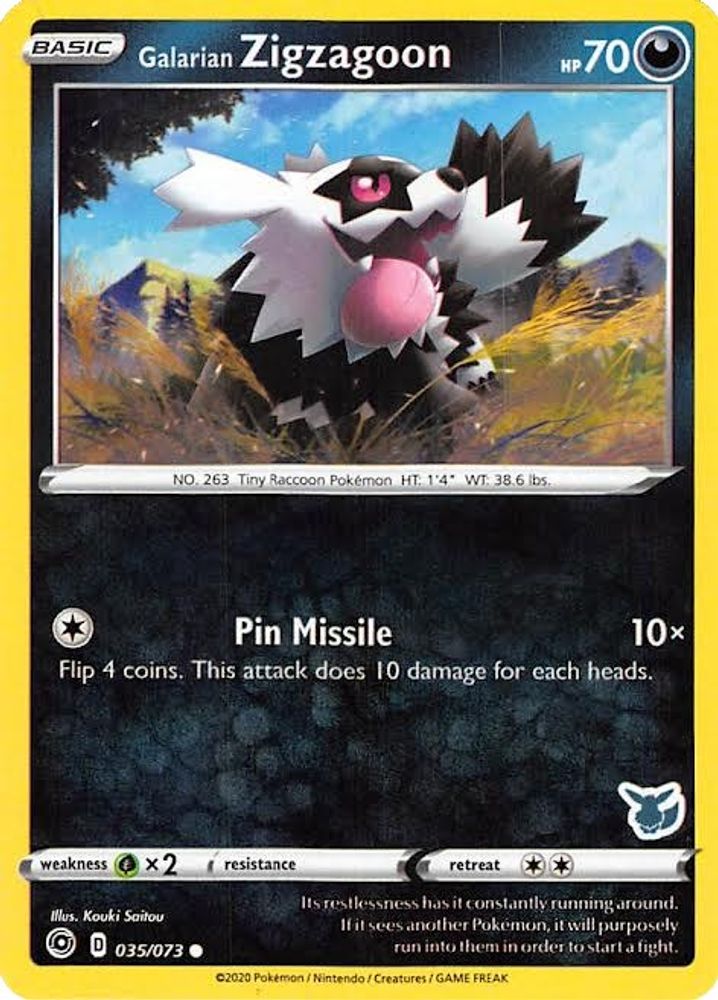 Galarian Zigzagoon — Battle Academy 2022 #35/264