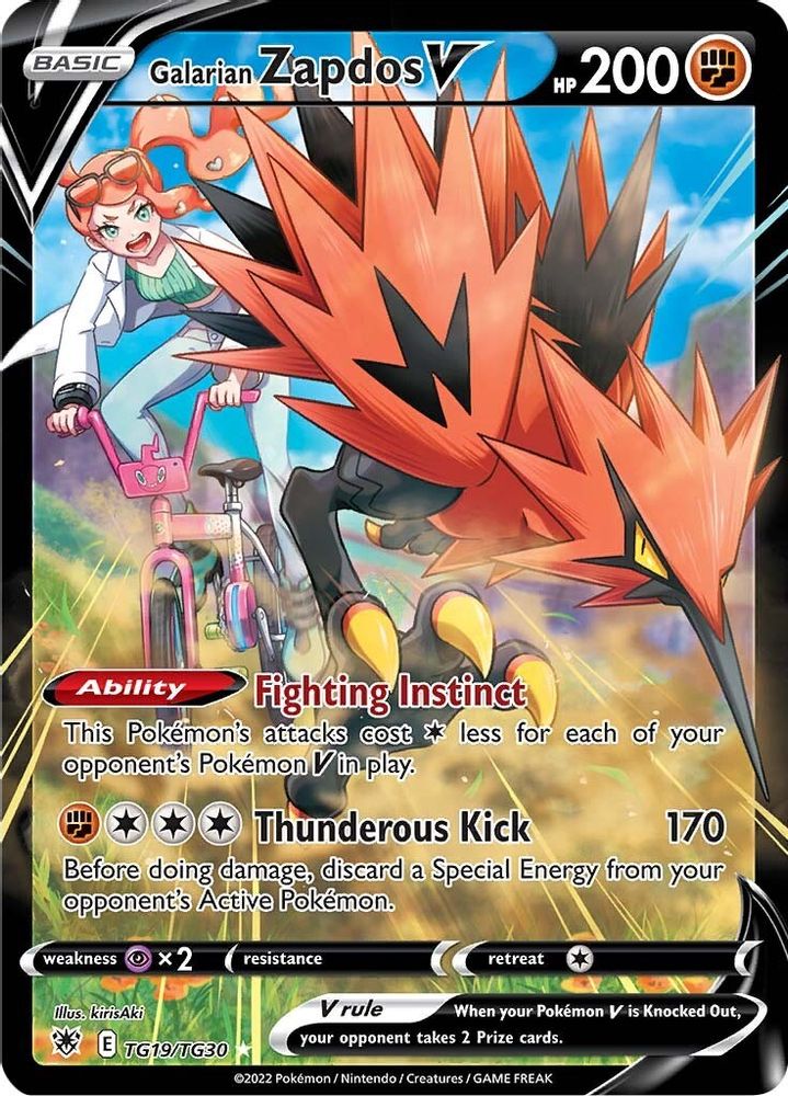Kortet Galarian Zapdos V