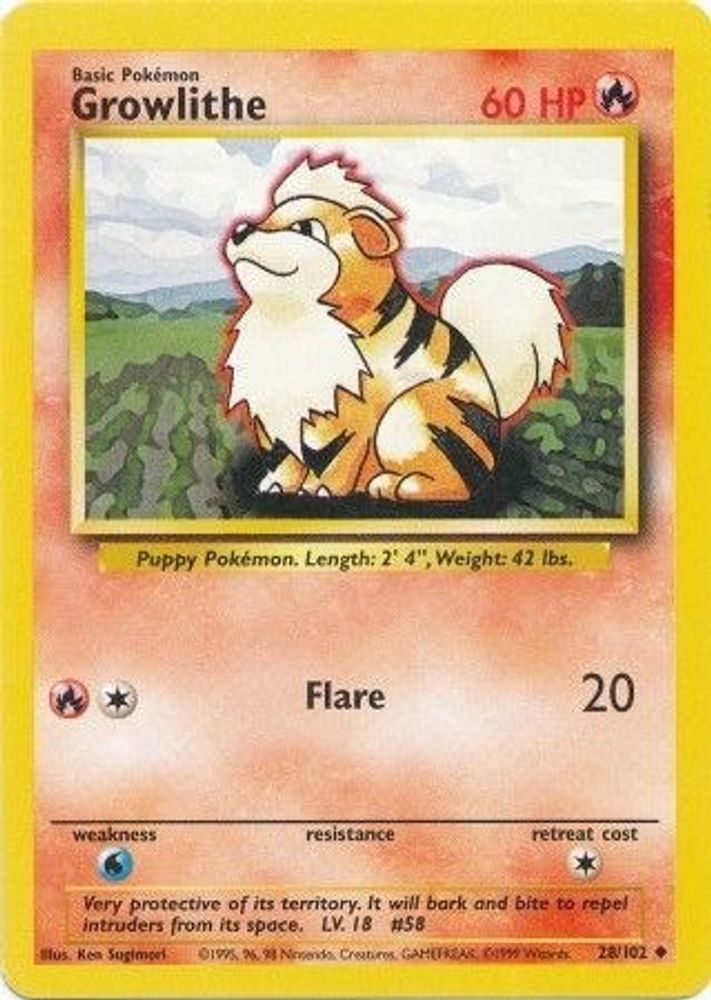 Kortet Growlithe