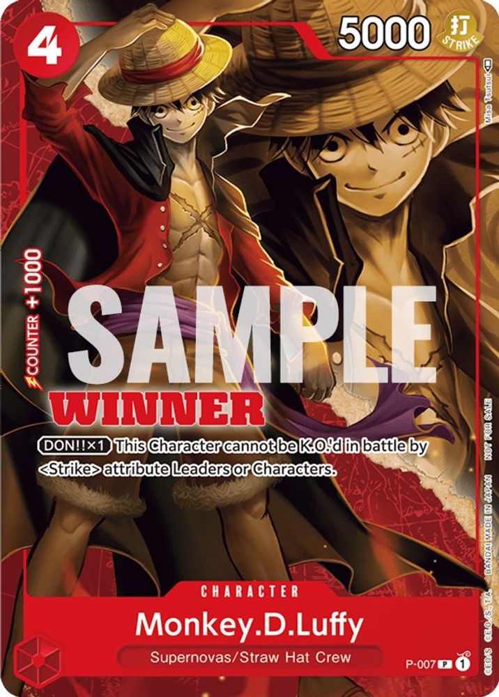 Monkey.D.Luffy - P-007 (Winner Pack Vol. 1) card