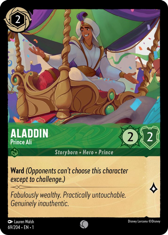 Aladdin - Prince Ali card