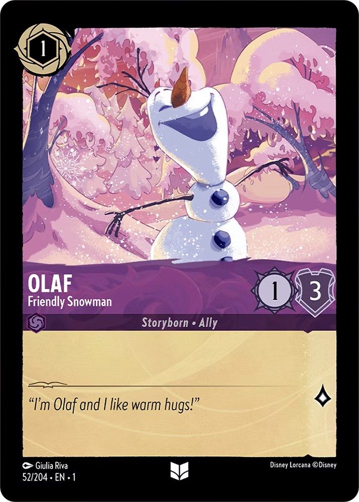 Olaf - Friendly Snowman card
