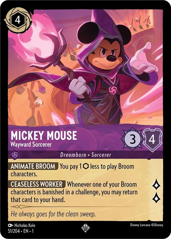 Mickey Mouse - Wayward Sorcerer card