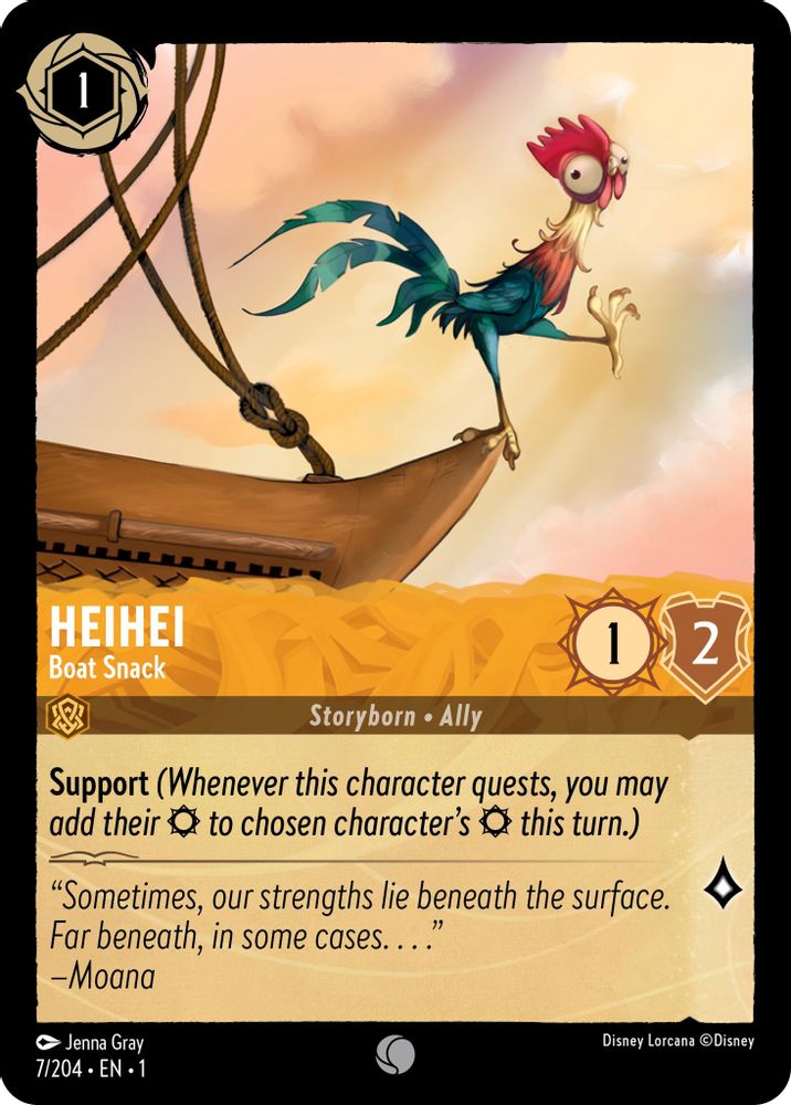Heihei - Boat Snack card