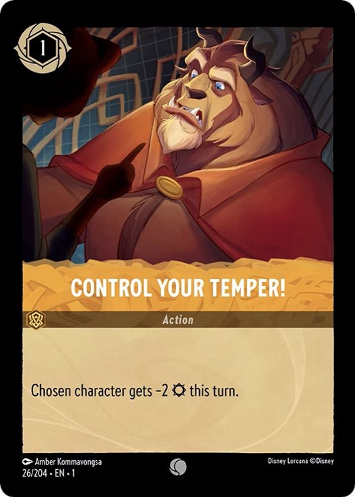 Control Your Temper! card