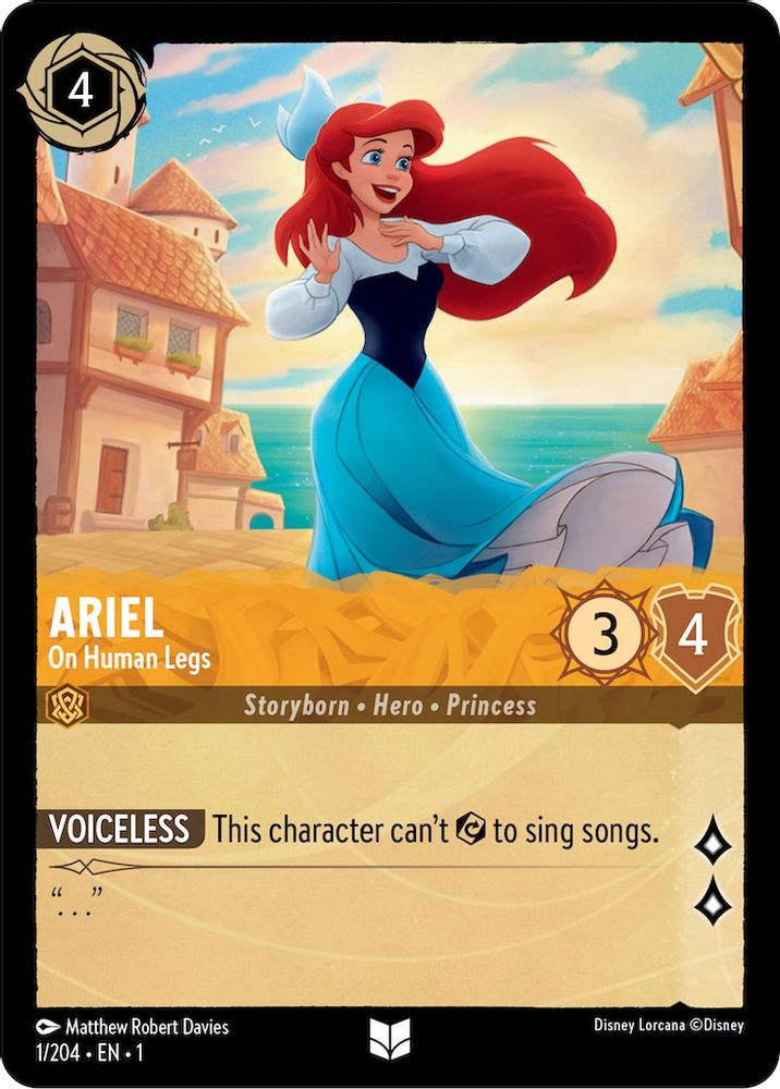 Ariel - On Human Legs card