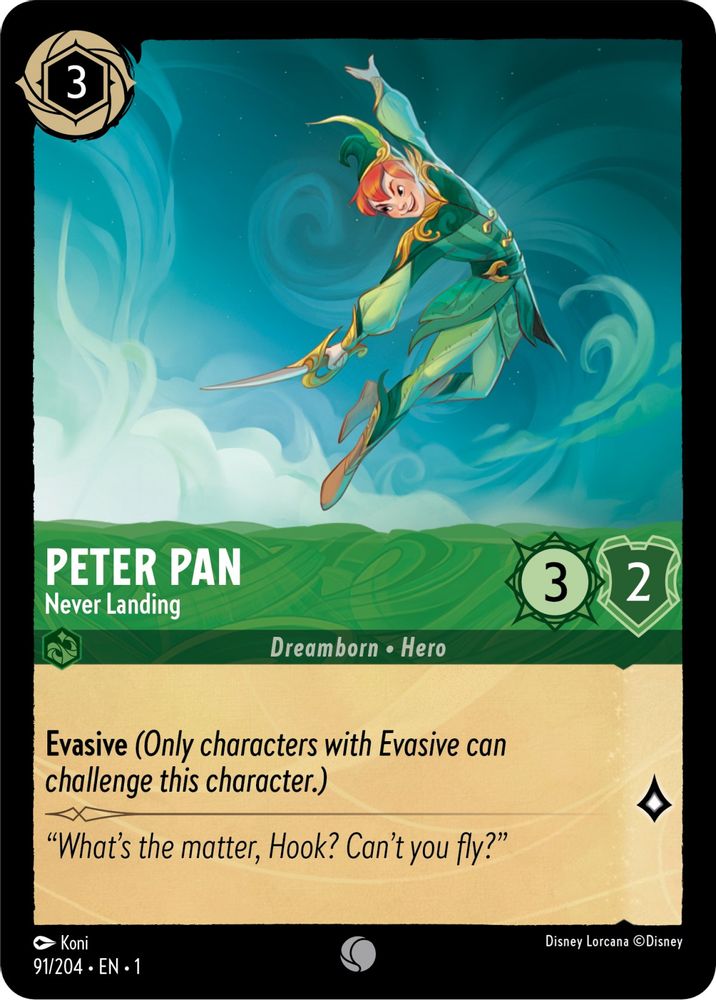 Peter Pan - Never Landing card