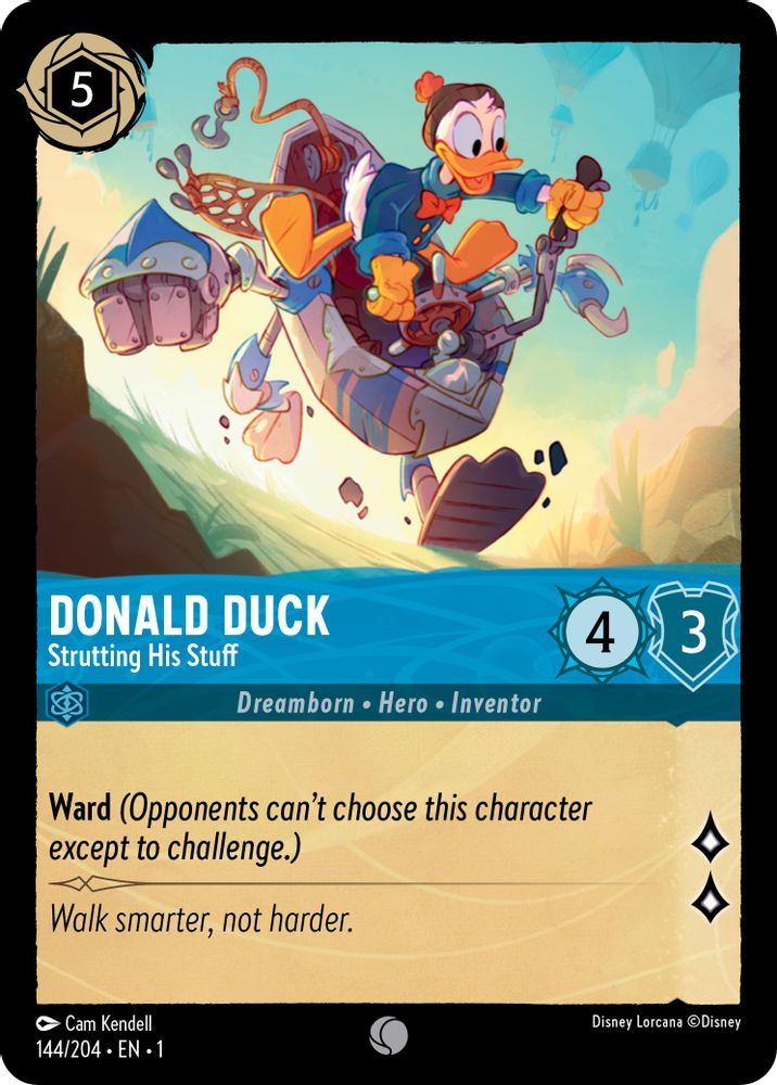 Donald Duck - Strutting His Stuff card