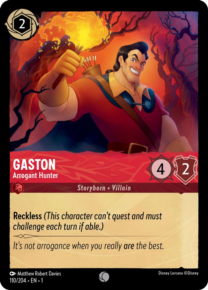 Gaston - Arrogant Hunter card