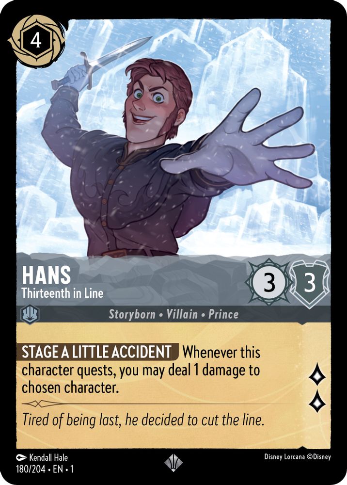 Hans - Thirteenth in Line card