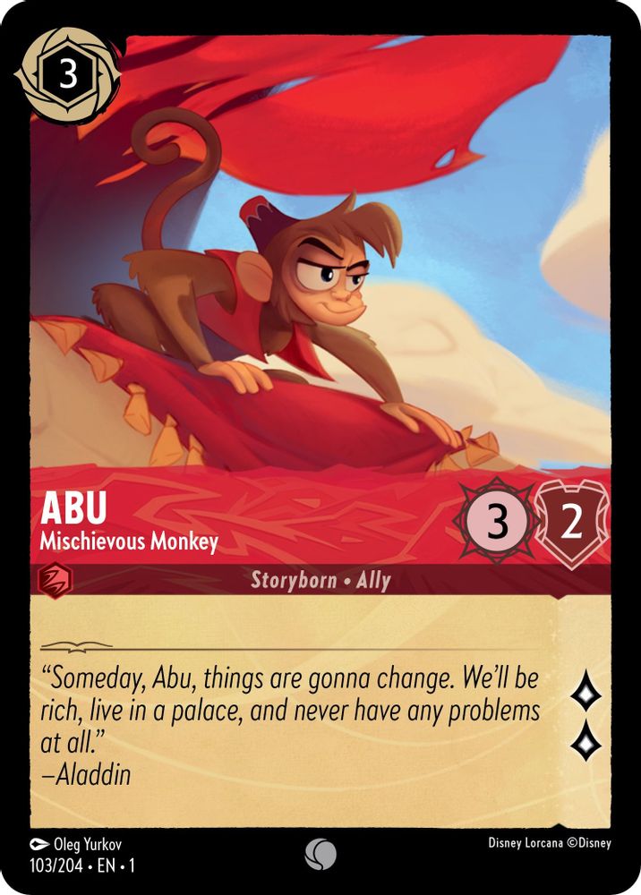Abu - Mischievous Monkey card