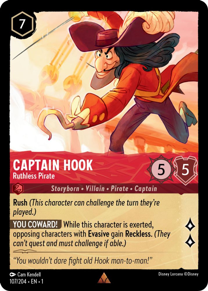 Captain Hook - Ruthless Pirate card