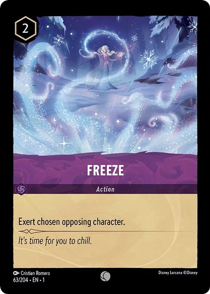 Freeze card