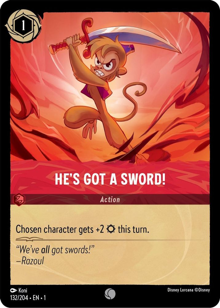 He's Got A Sword! card