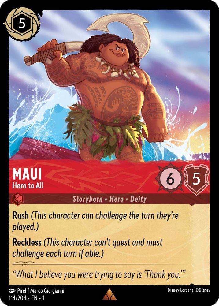 Maui - Hero to All card
