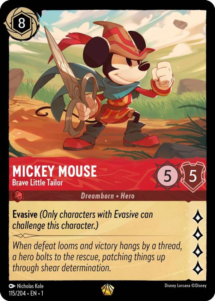 Mickey Mouse - Brave Little Tailor card