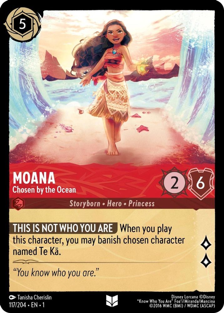 Moana - Chosen by the Ocean card