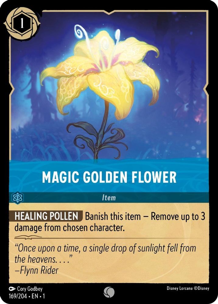Magic Golden Flower card