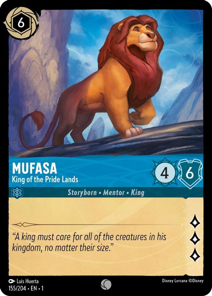 Mufasa - King of the Pride Lands card