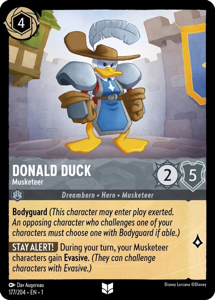 Donald Duck - Musketeer card