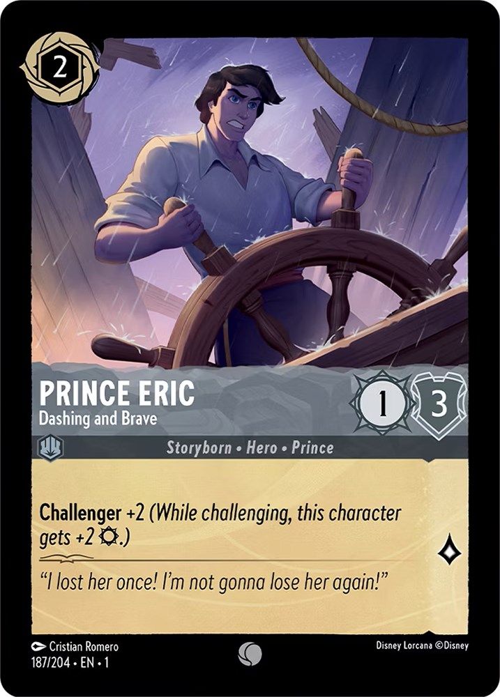 Prince Eric - Dashing and Brave card