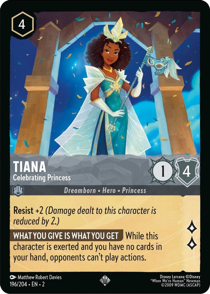 Tiana - Celebrating Princess card