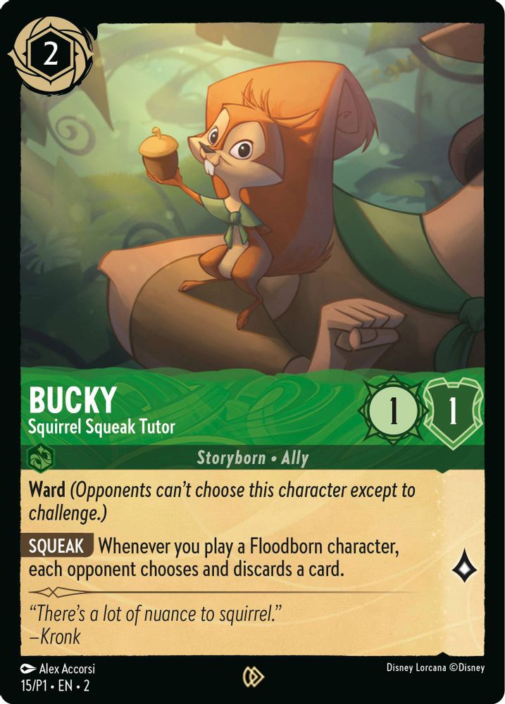 Bucky - Squirrel Squeak Tutor card