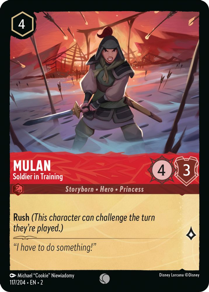 Mulan - Soldier in Training card
