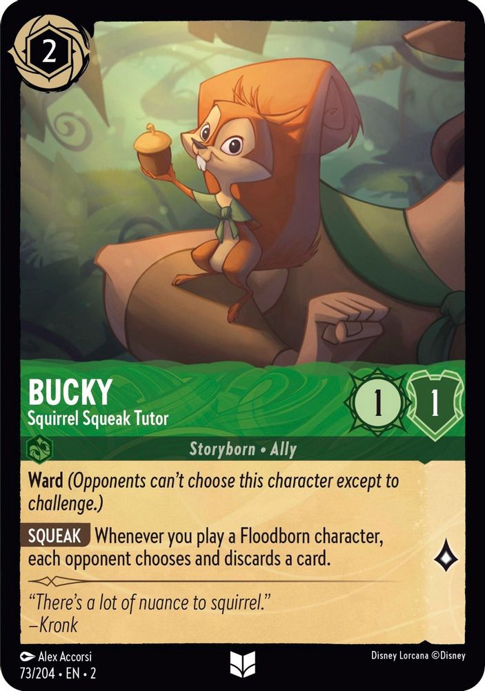 Bucky - Squirrel Squeak Tutor card