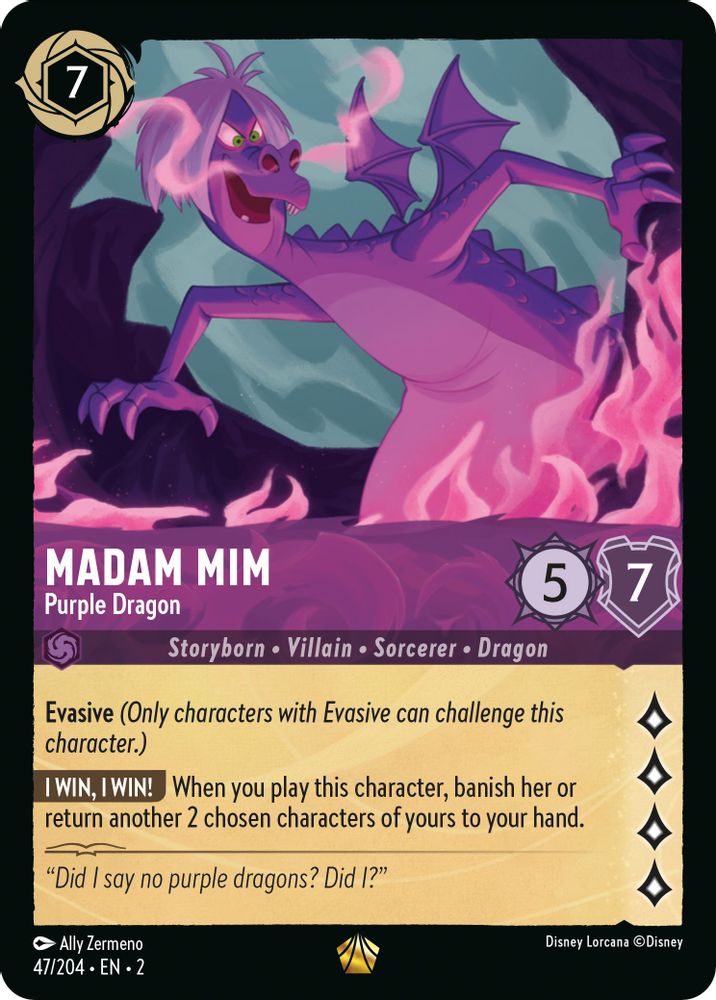 Madam Mim - Purple Dragon card