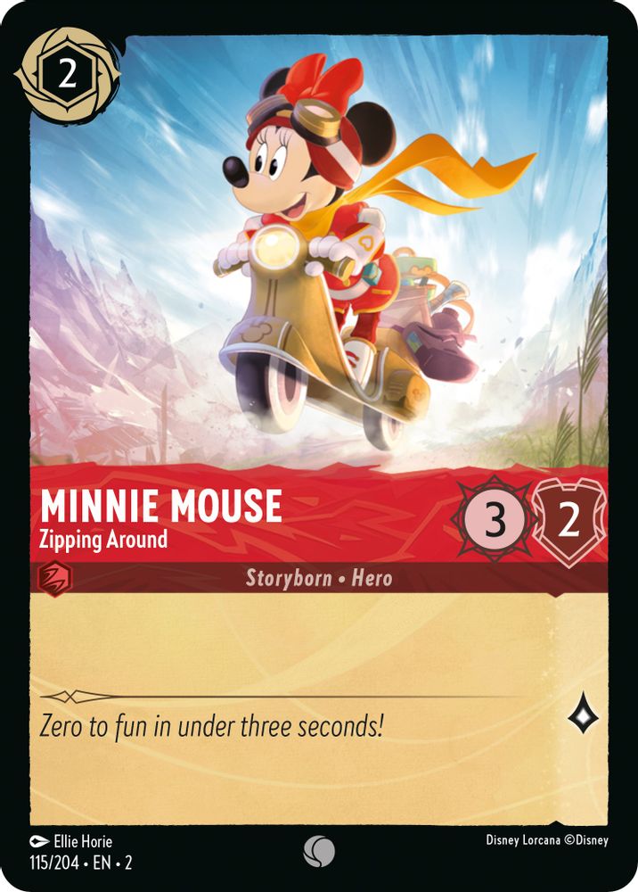 Minnie Mouse - Zipping Around card