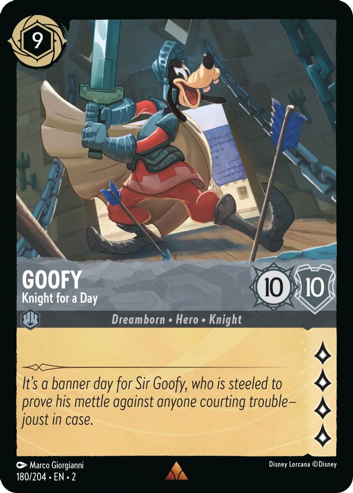 Goofy - Knight for a Day card