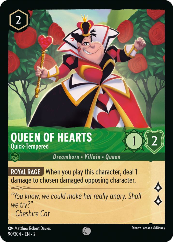 Queen of Hearts - Quick-Tempered card