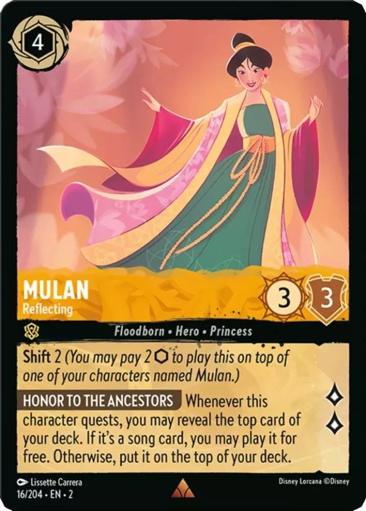 Mulan - Reflecting card
