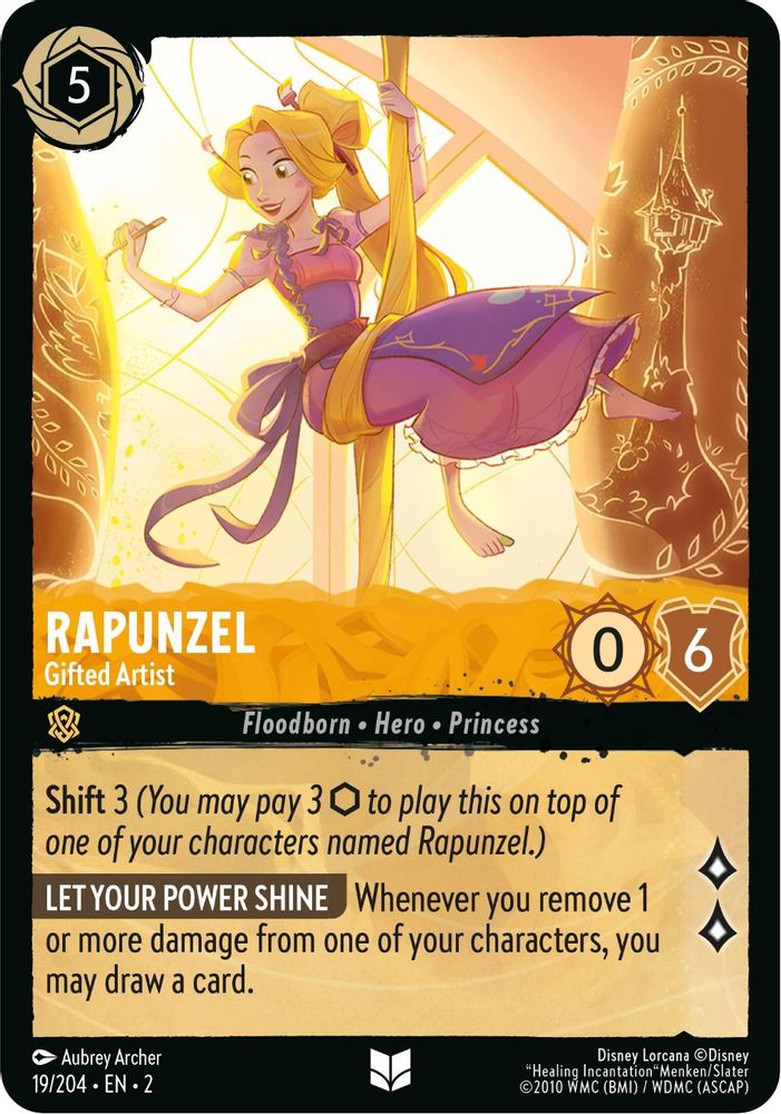 Rapunzel - Gifted Artist card