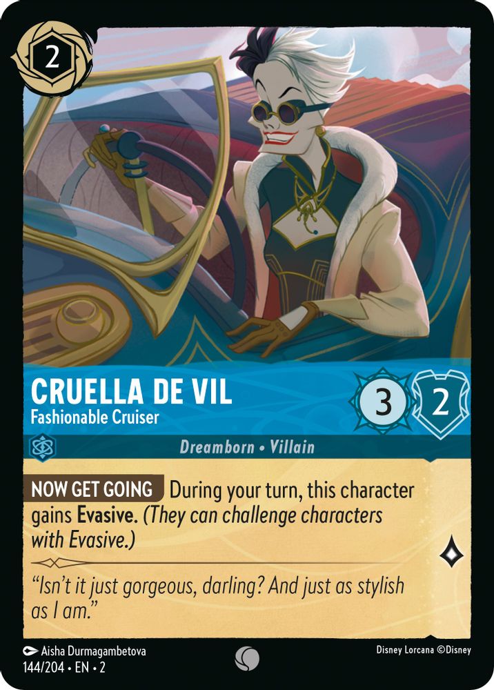 Cruella De Vil - Fashionable Cruiser card