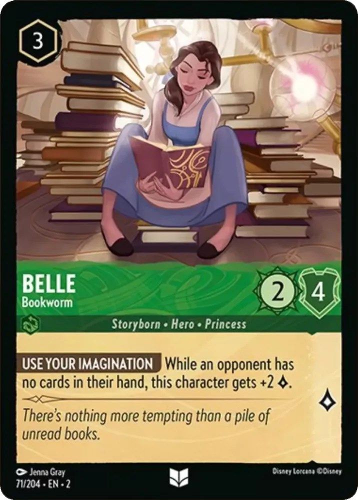 Belle - Bookworm card