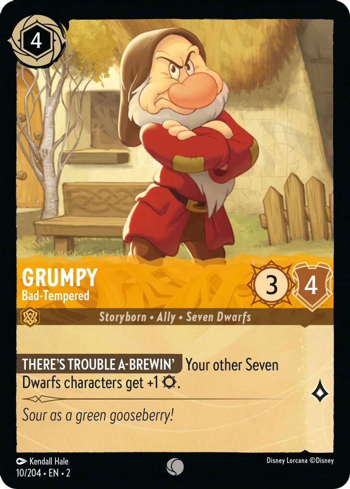 Grumpy - Bad-Tempered card