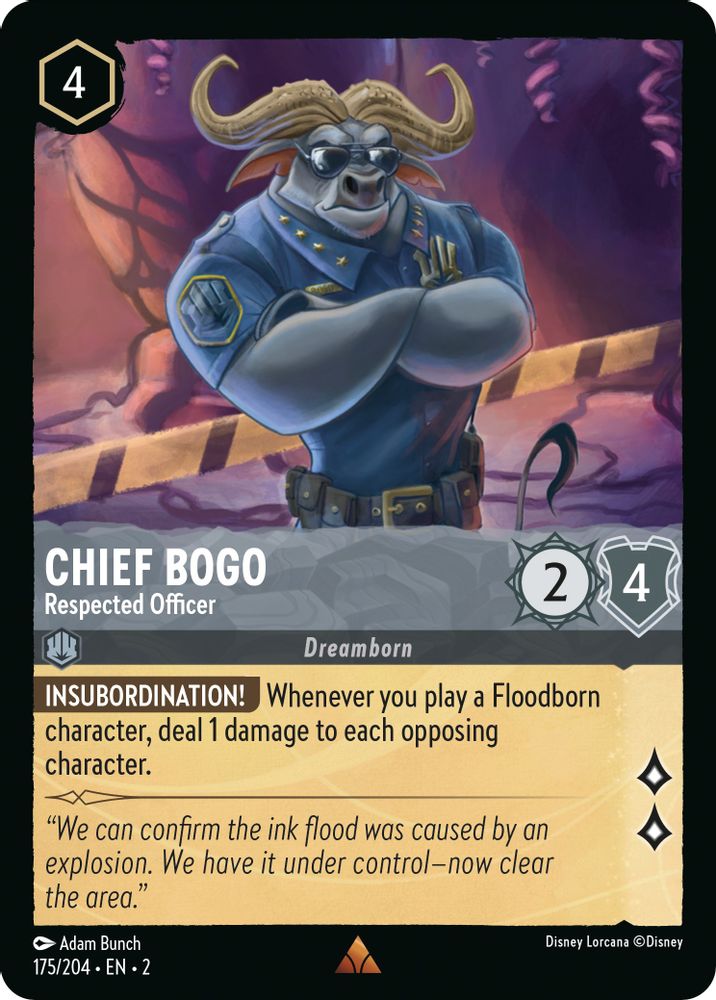 Chief Bogo - Respected Officer card