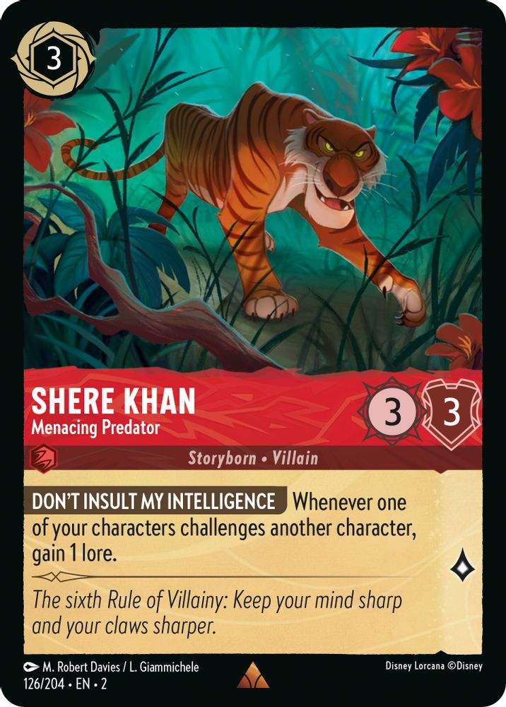 Shere Khan - Menacing Predator card