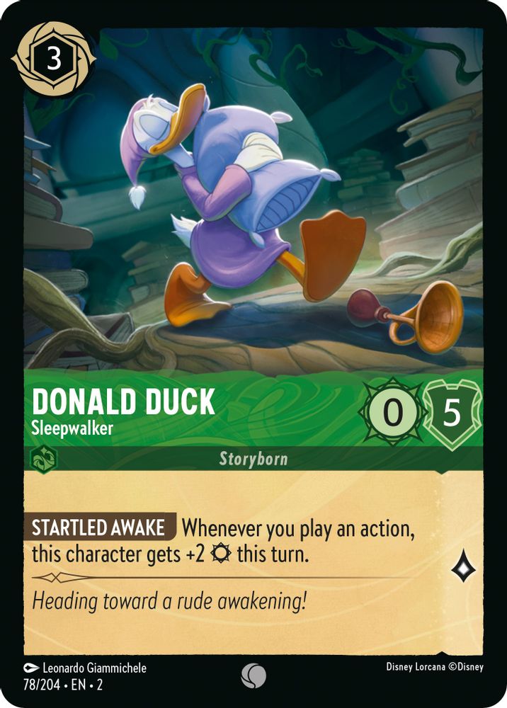 Donald Duck - Sleepwalker card
