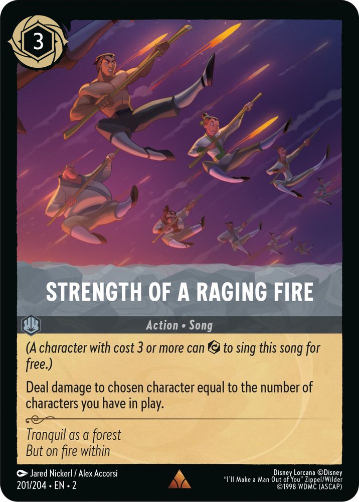 Strength of a Raging Fire card
