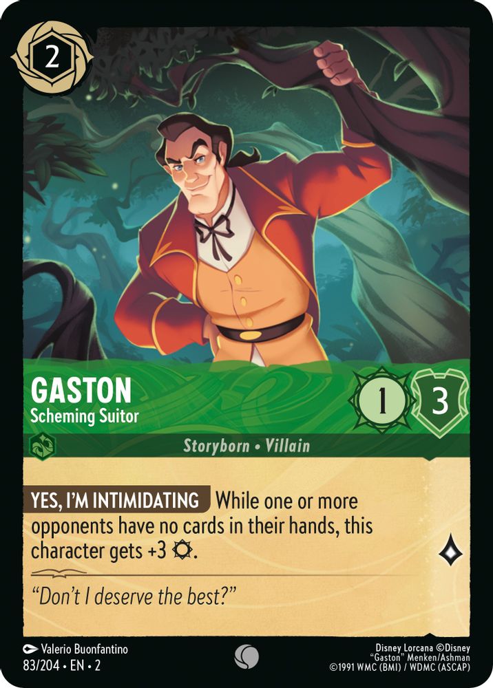 Gaston - Scheming Suitor card