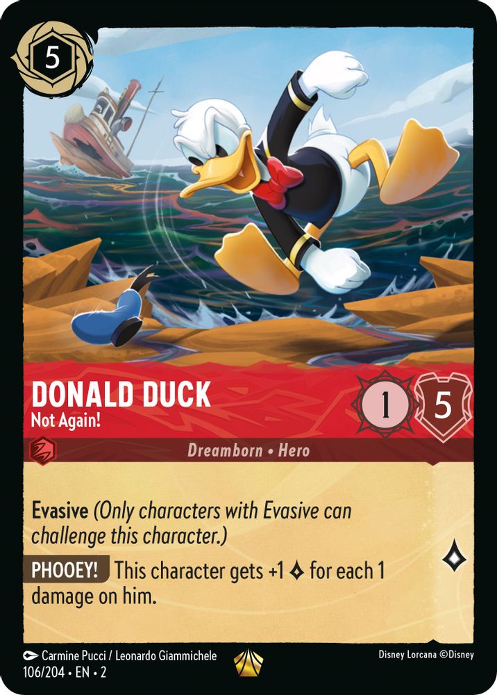 Donald Duck - Not Again! card