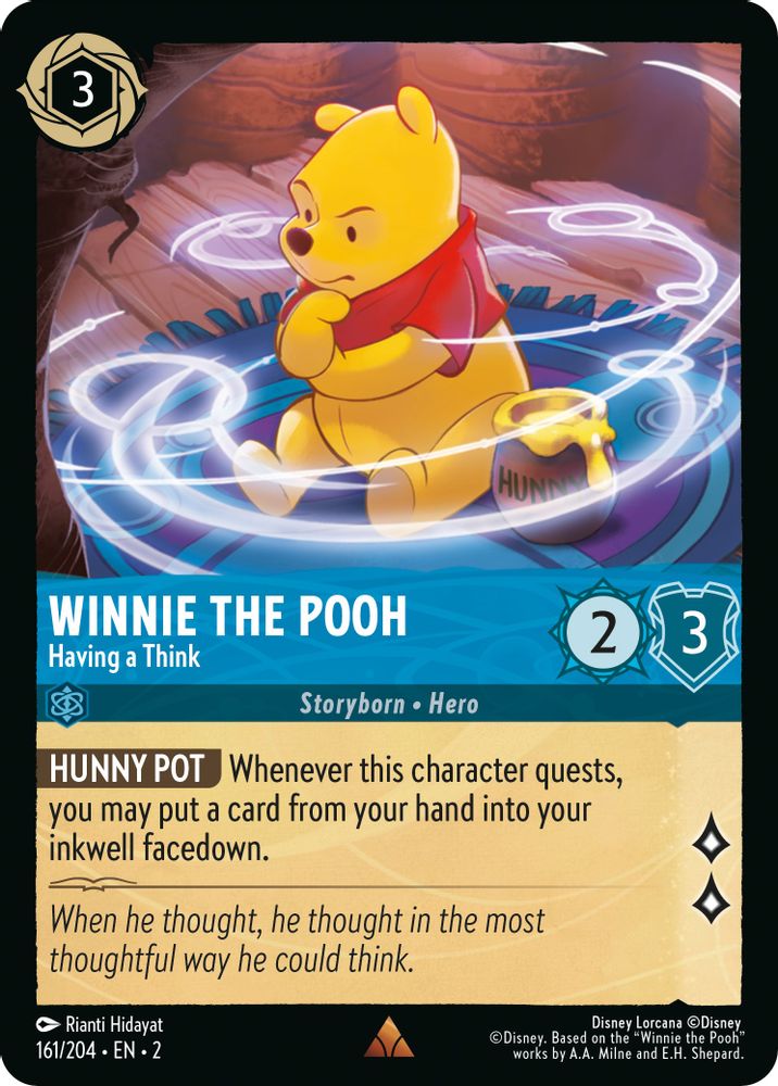 Winnie the Pooh - Having a Think card