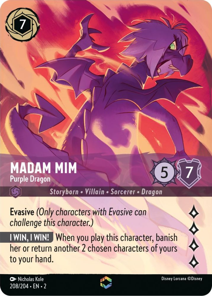 Madam Mim - Purple Dragon (Enchanted) card